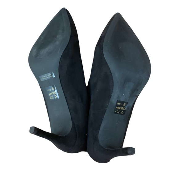 Jeffrey Campbell Women Pointed Toe High Heel Knee Boots in Black Suede Size 10 - Picture 6 of 8